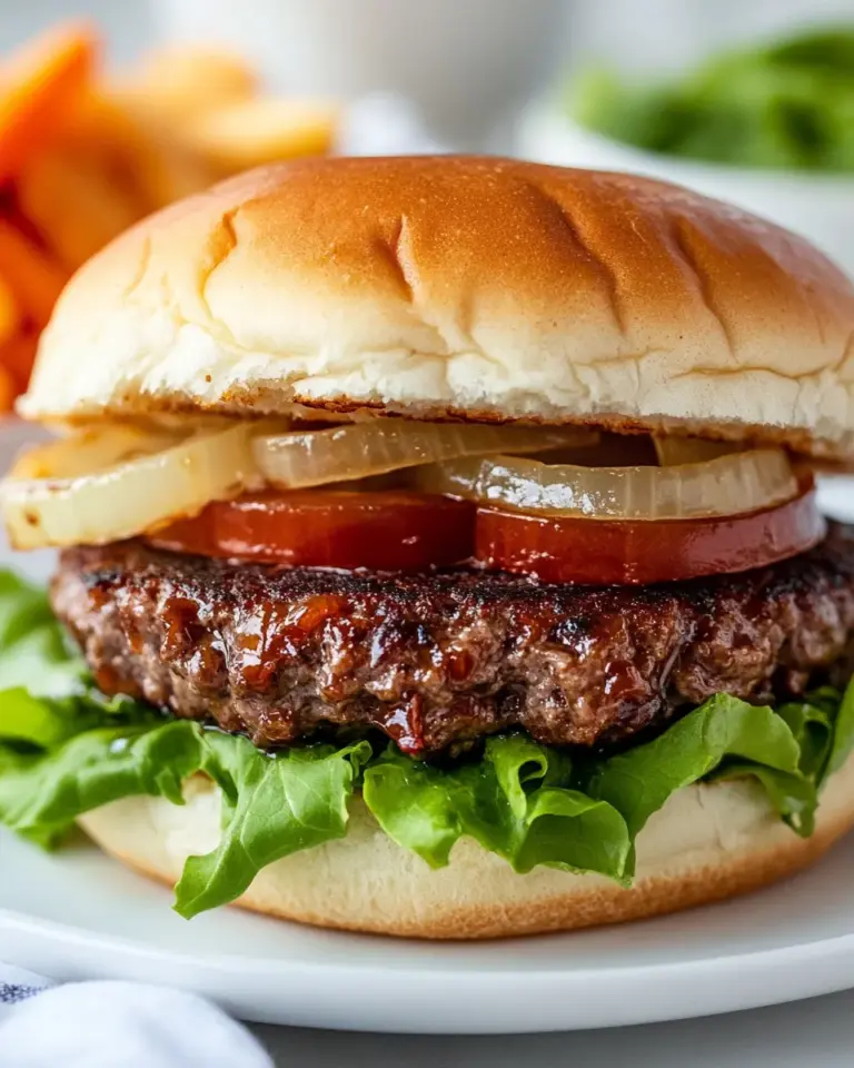 Homemade Caramelized Onion Hamburger Recipe photo