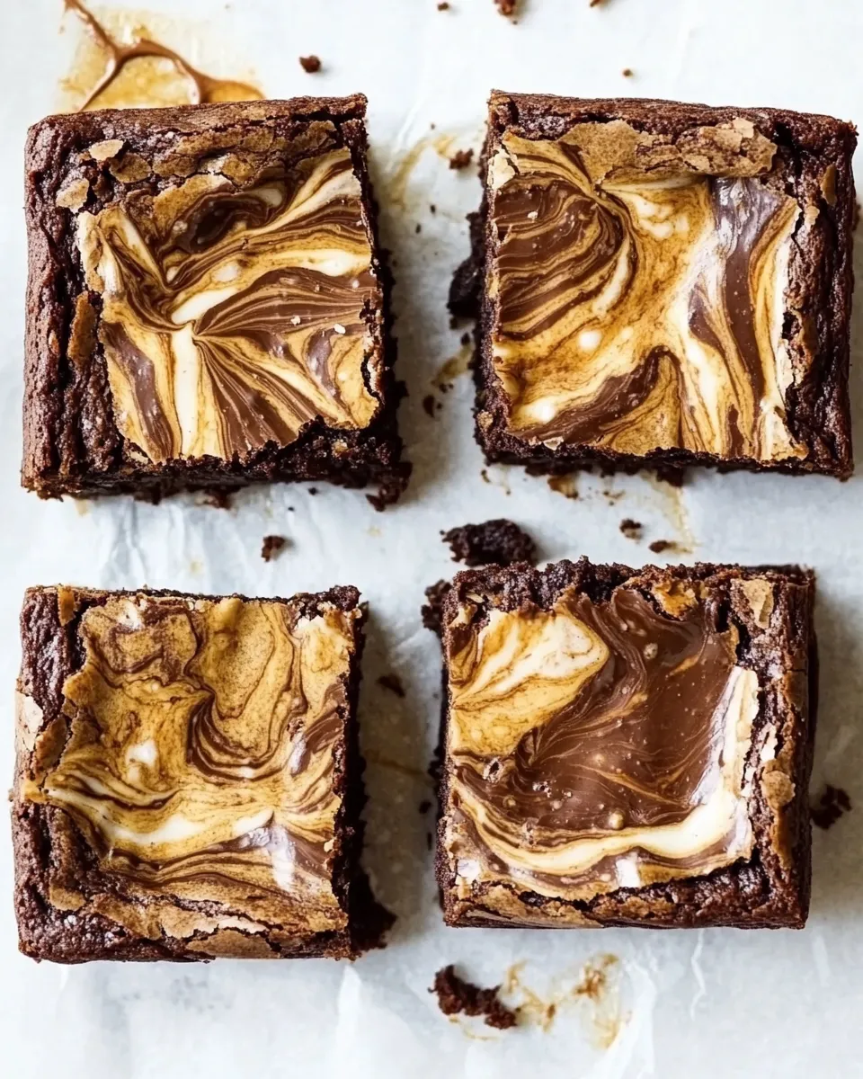 Best Caramelized White Chocolate Swirl Brownies shot