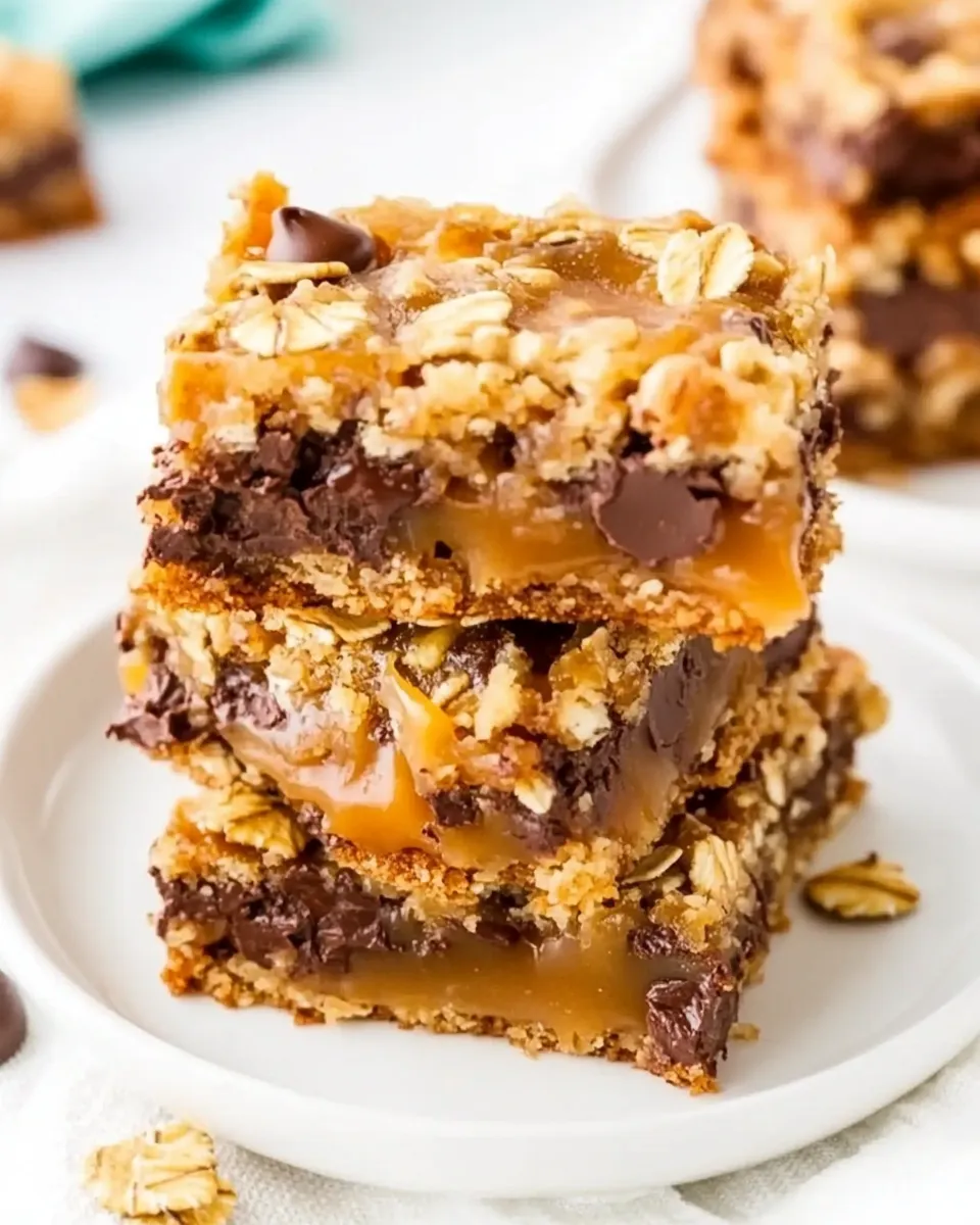 Homemade Carmelita Bars (Gooey Oatmeal Caramel Chocolate Cookies!) photo