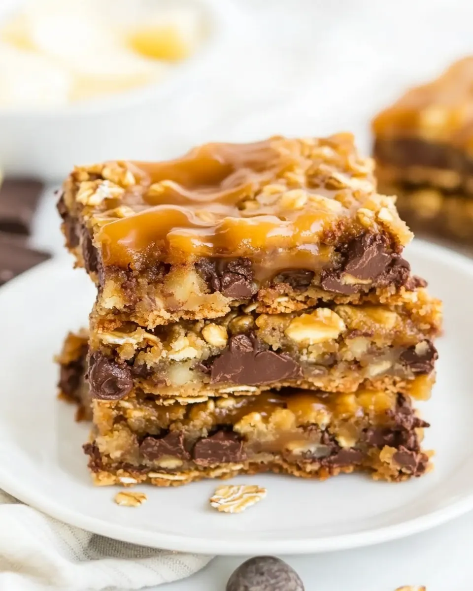Classic Carmelita Bars (Gooey Oatmeal Caramel Chocolate Cookies!) image