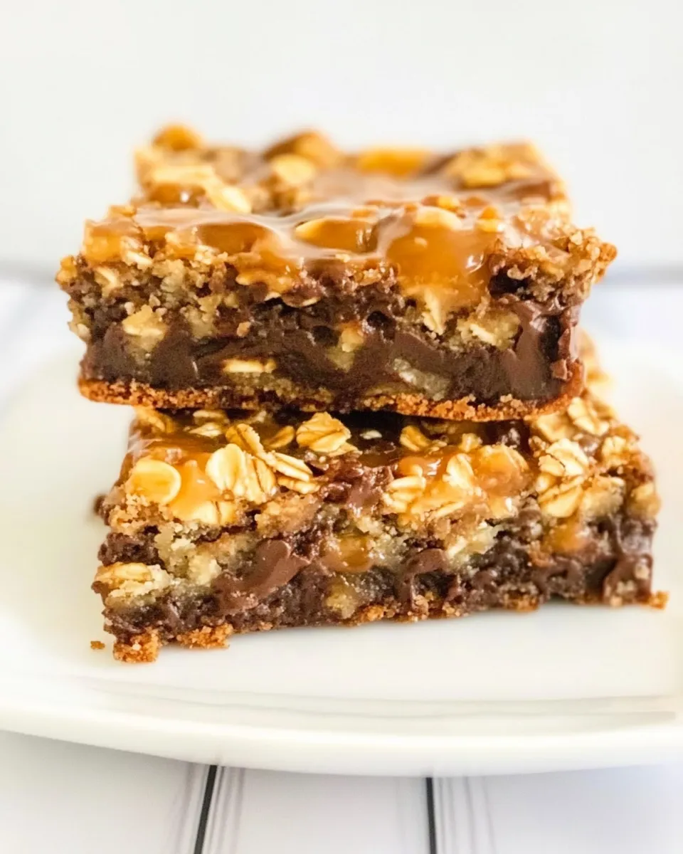 Easy Carmelita Bars (Gooey Oatmeal Caramel Chocolate Cookies!) recipe photo