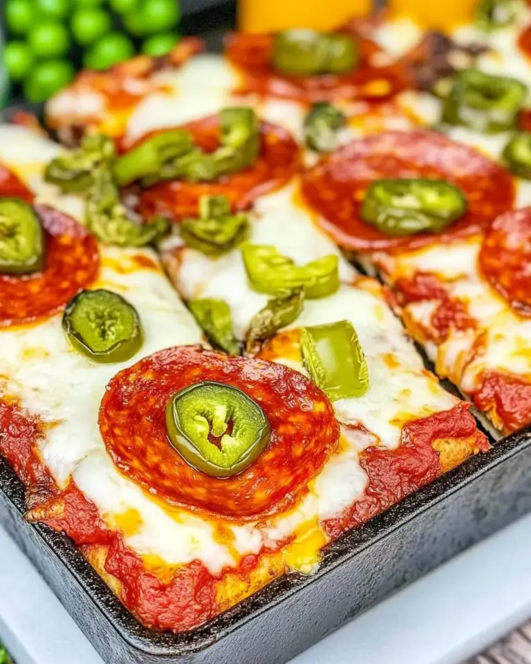 Homemade Cast Iron Detroit-Style Pizza photo