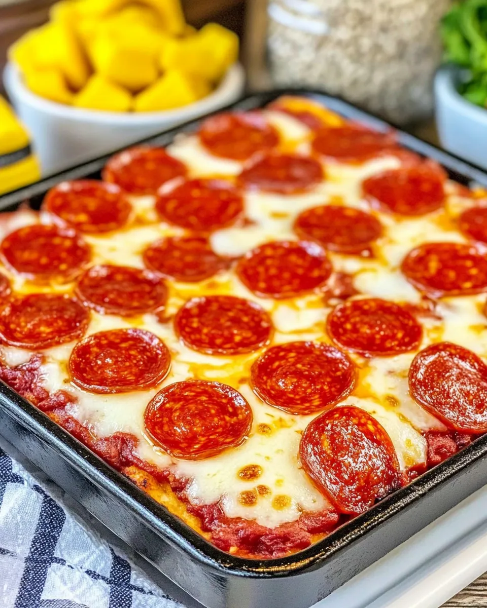 Easy Cast Iron Detroit-Style Pizza recipe photo