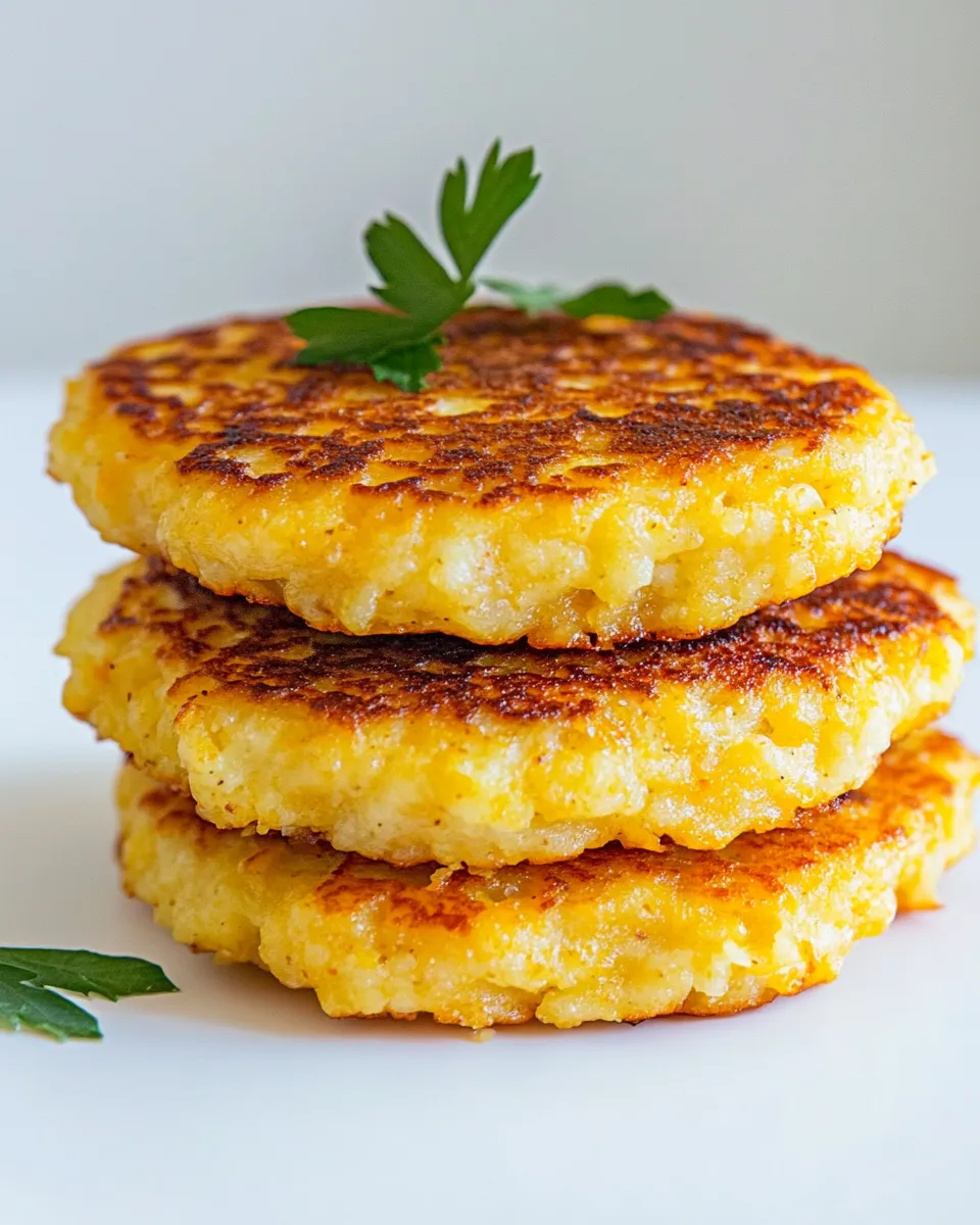 Easy Cauliflower Cheddar Fritters (Pancakes) recipe photo