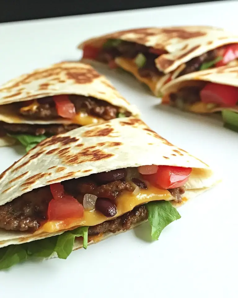 Homemade Cheeseburger Quesadillas Recipe photo
