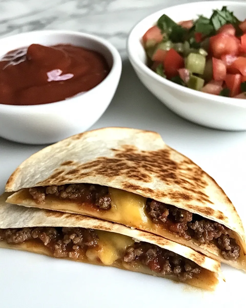 Classic Cheeseburger Quesadillas Recipe image