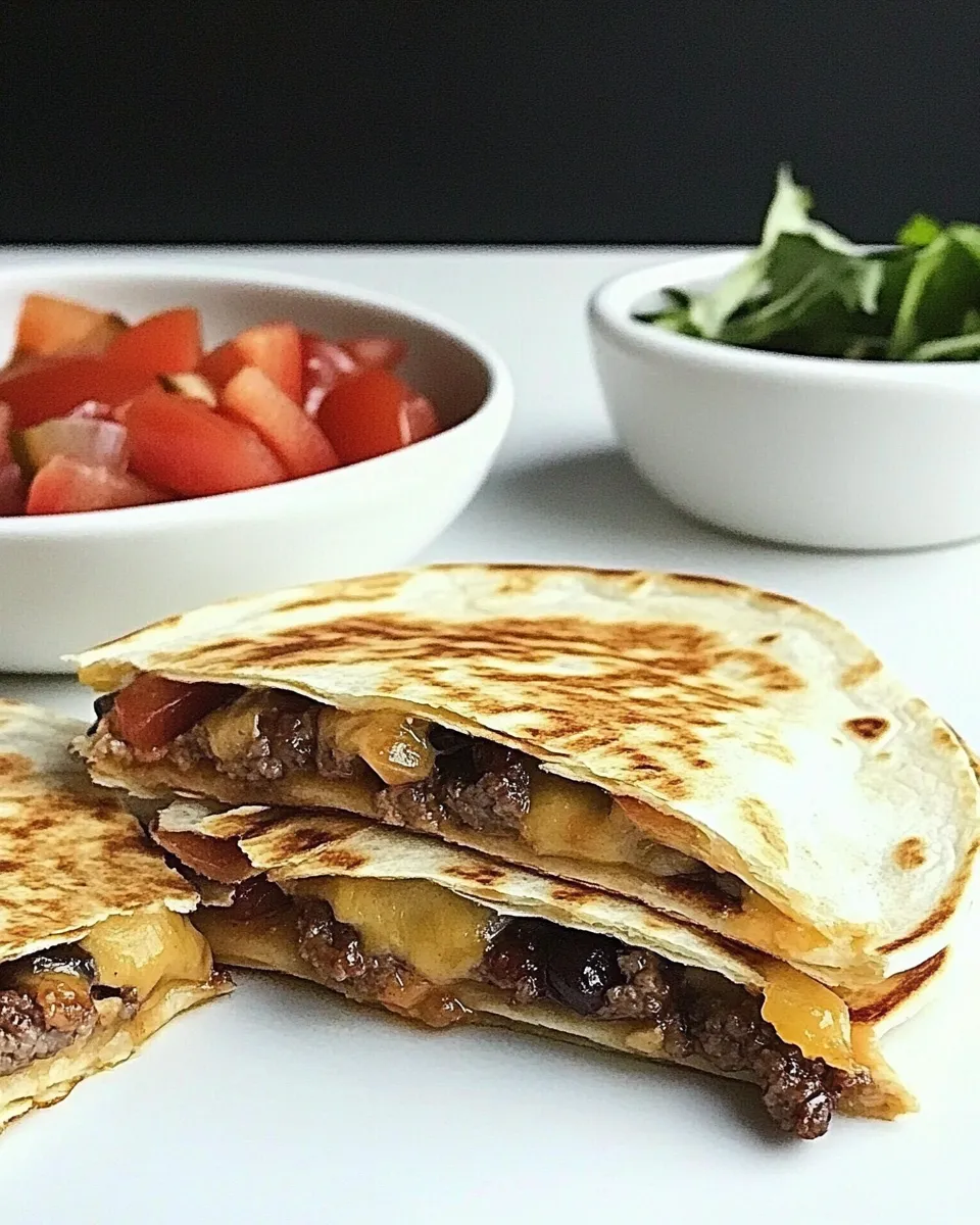 Delicious Cheeseburger Quesadillas Recipe dish photo