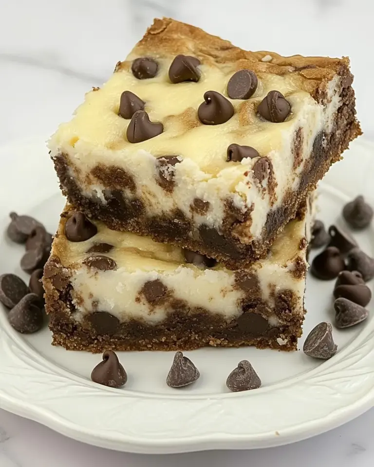 Homemade Cheesecake Filled Chocolate Chip Bars recipe photo