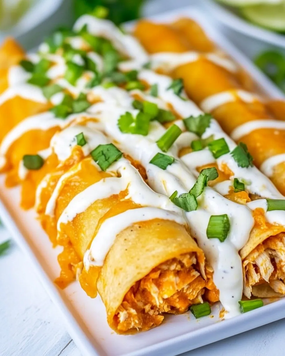 Easy Cheesy Buffalo Chicken Taquitos recipe photo