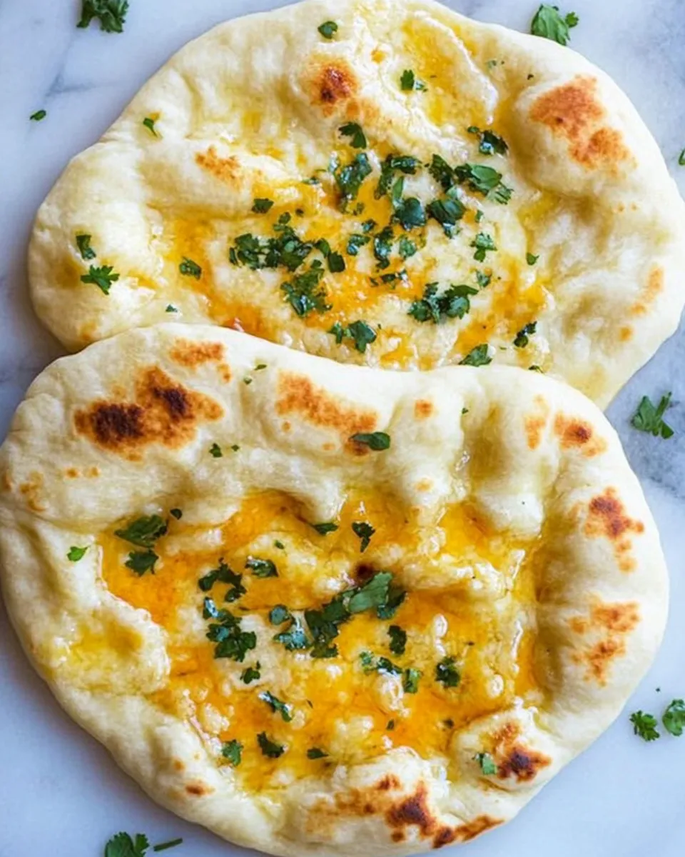 Delicious Cheesy Garlic Naan shot