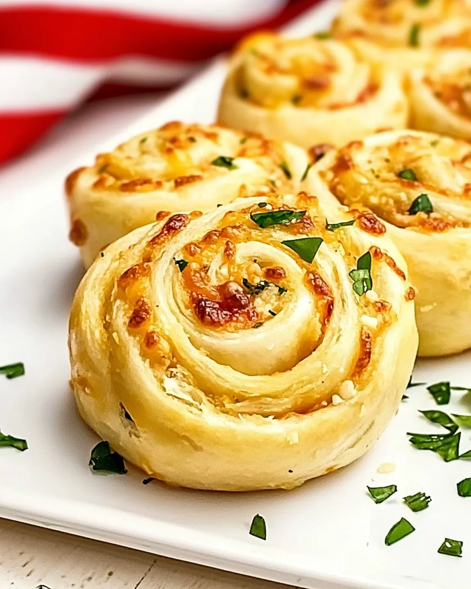 Homemade Cheesy Garlic Pinwheels (White Pizza Pinwheels) photo