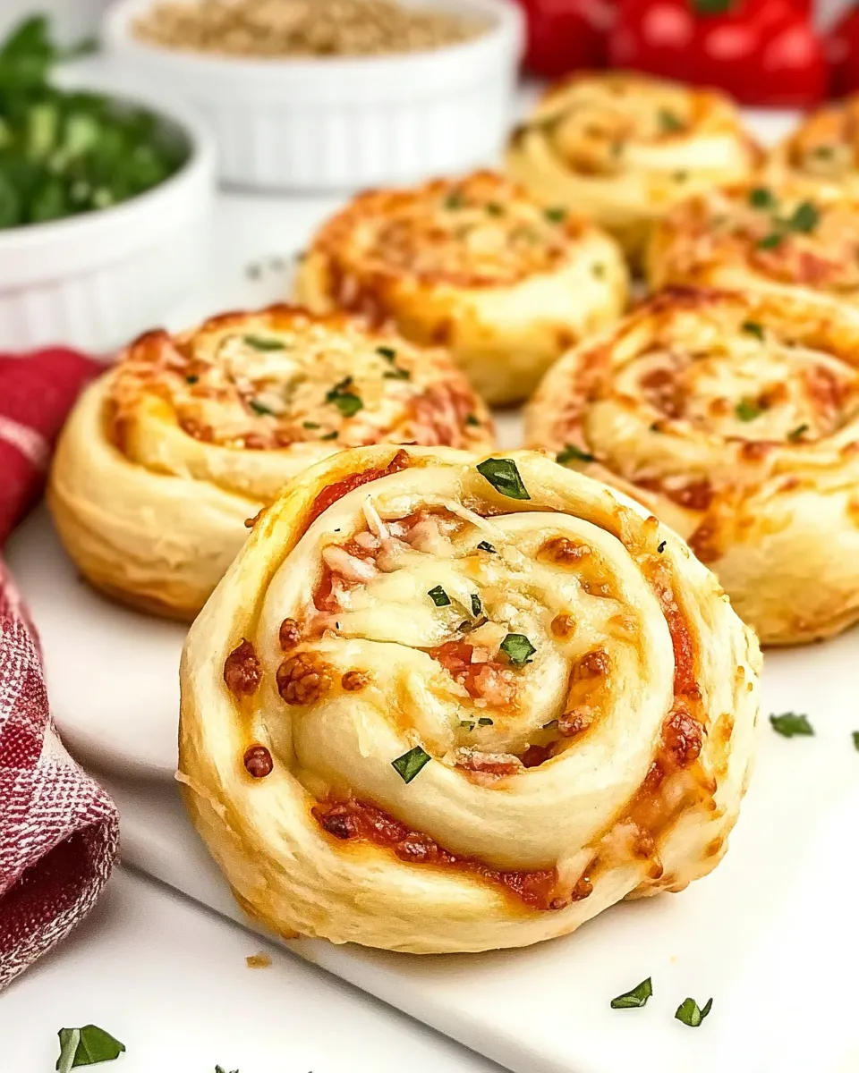 Classic Cheesy Garlic Pinwheels (White Pizza Pinwheels) image