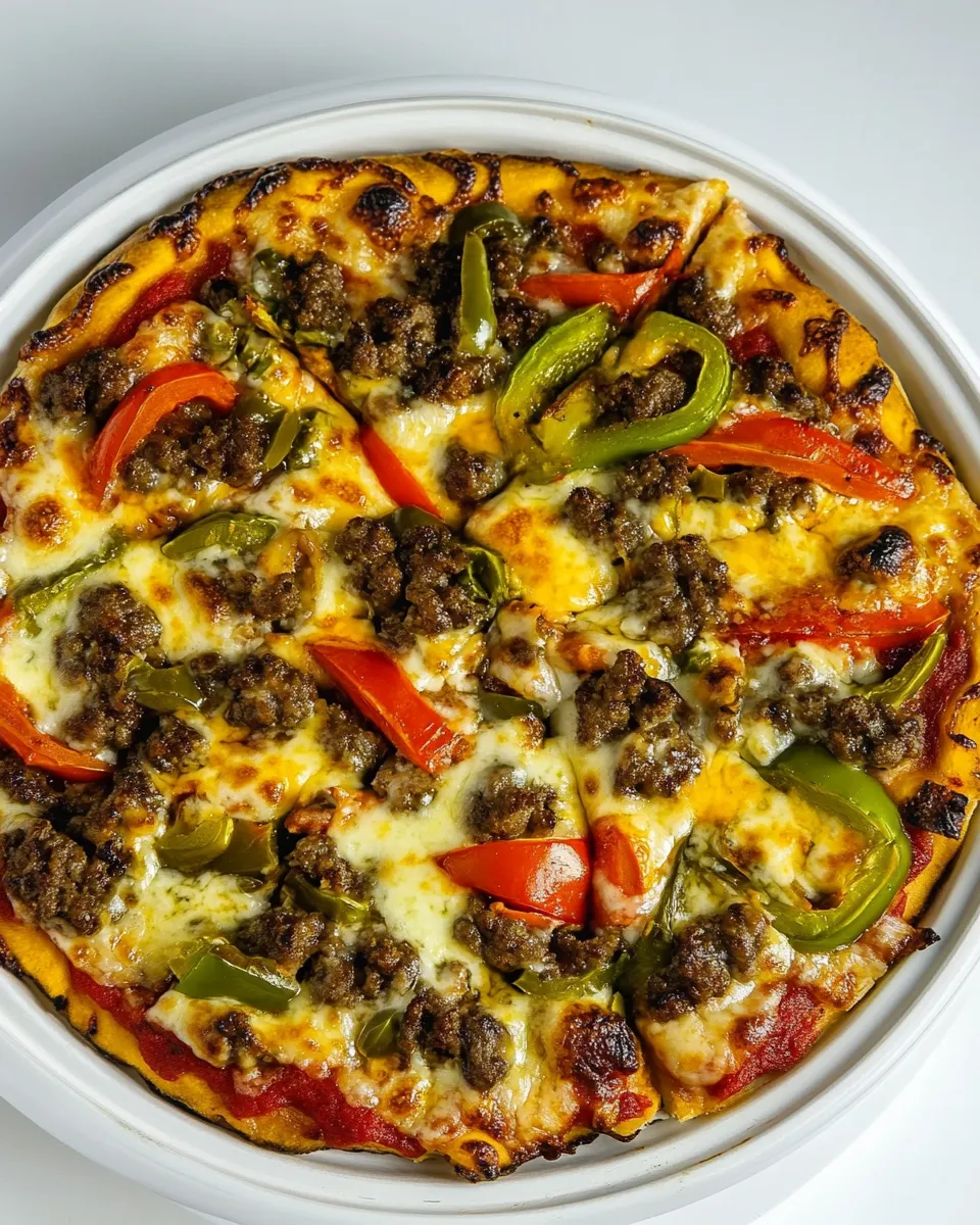 Easy Cheesy Keto Pan Pizza recipe photo