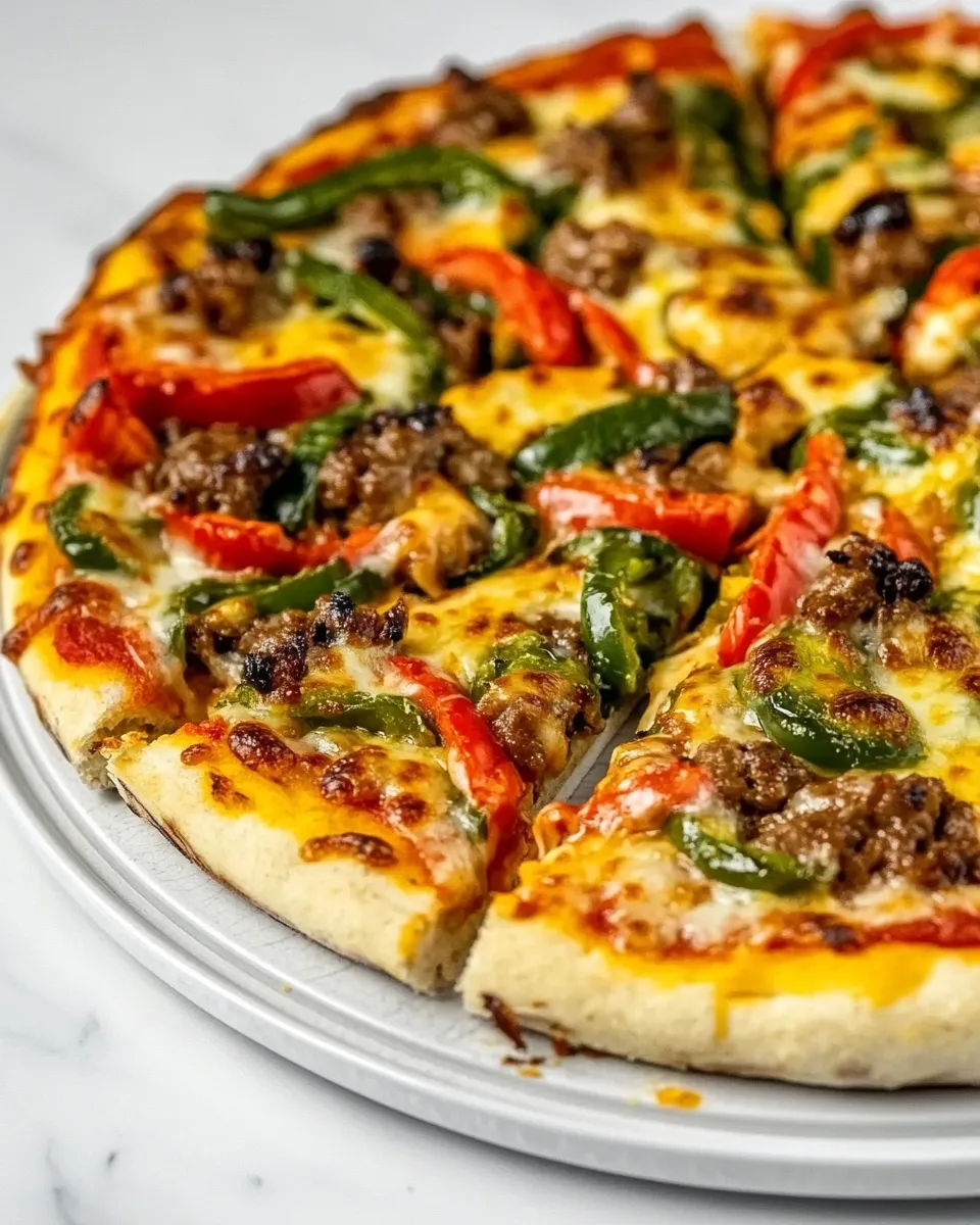 Delicious Cheesy Keto Pan Pizza shot