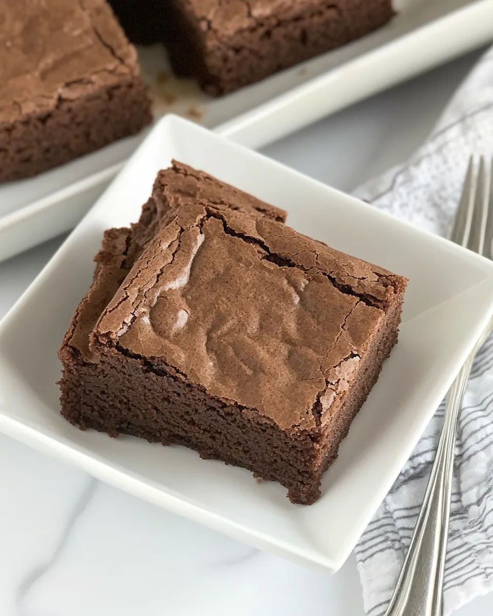 Easy Chewy Cocoa Brownies recipe photo