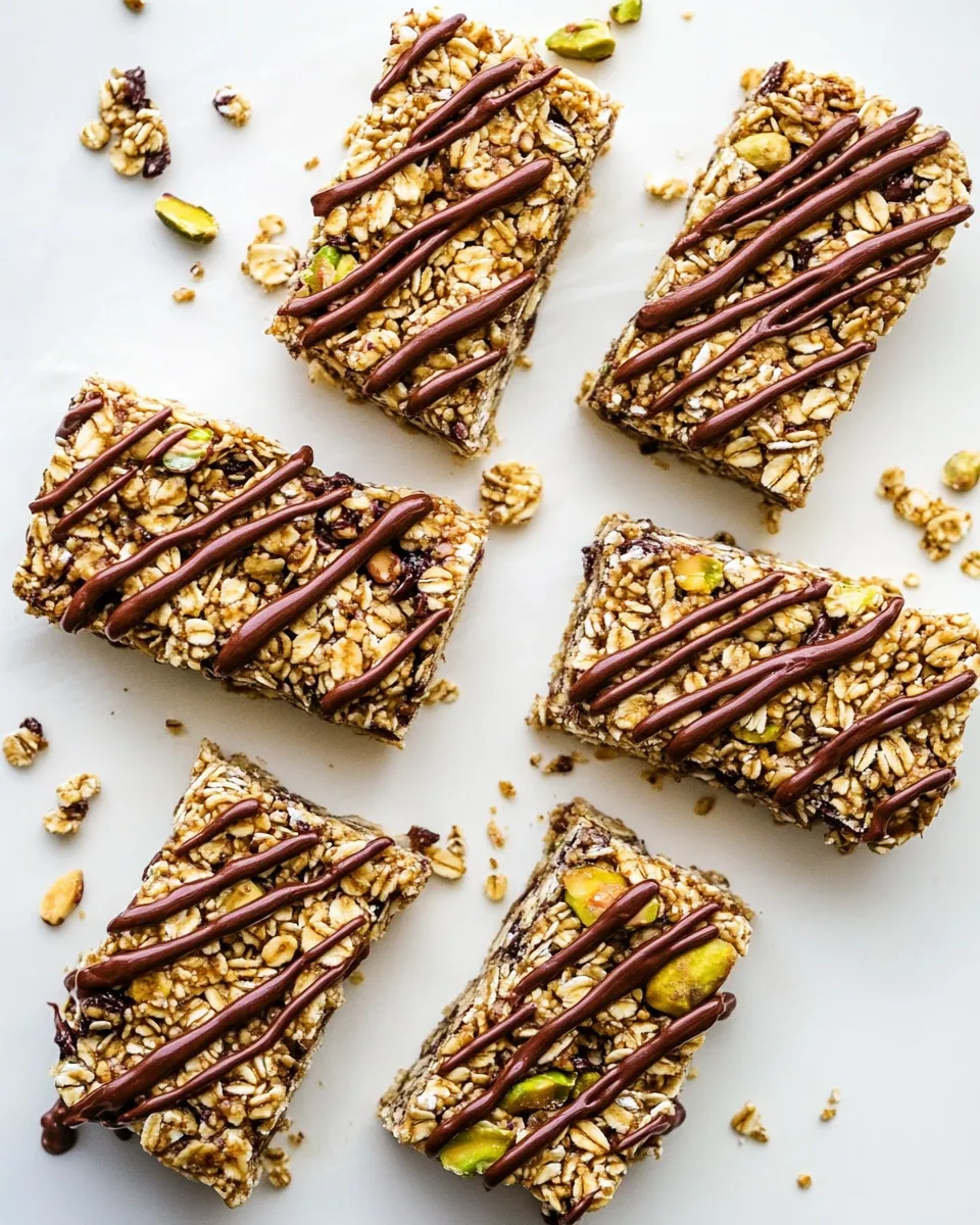 Healthy Chewy Pistachio Macaroon Granola Bars. image