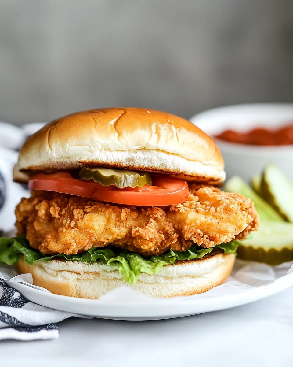 Homemade Chick-fil-A Crispy Chicken Sandwhich copycat photo