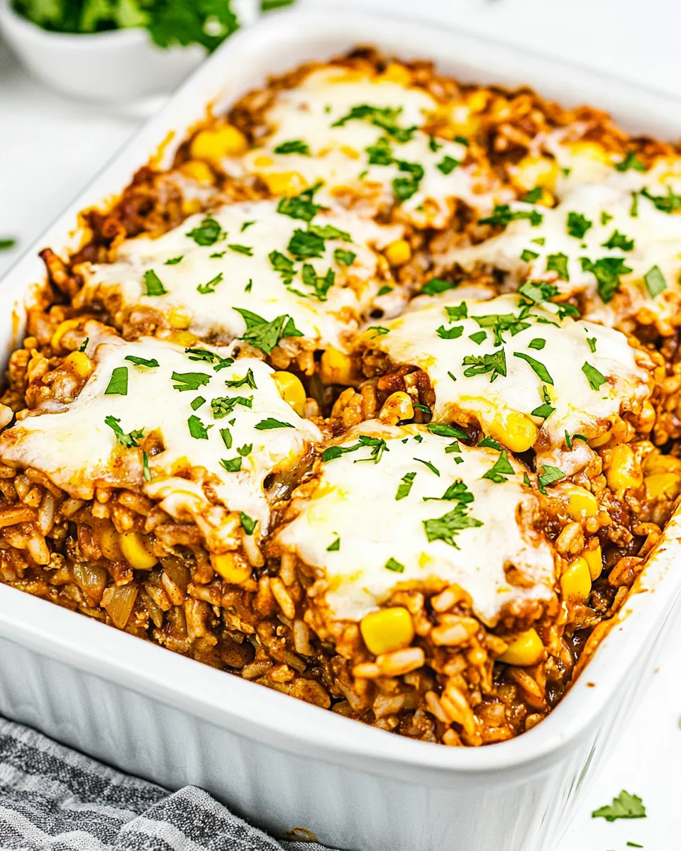 Homemade Chicken Enchilada Rice Casserole photo