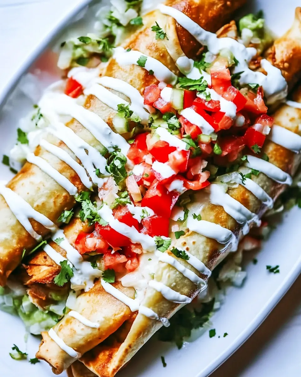Delicious Chicken Flautas shot