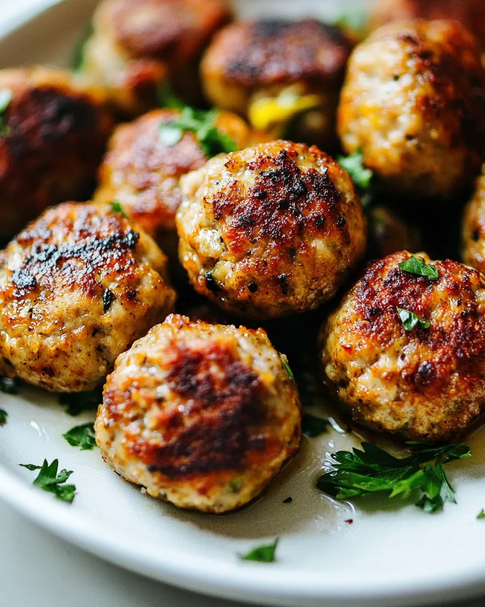 Easy Chicken Meatballs (The BEST!) recipe photo