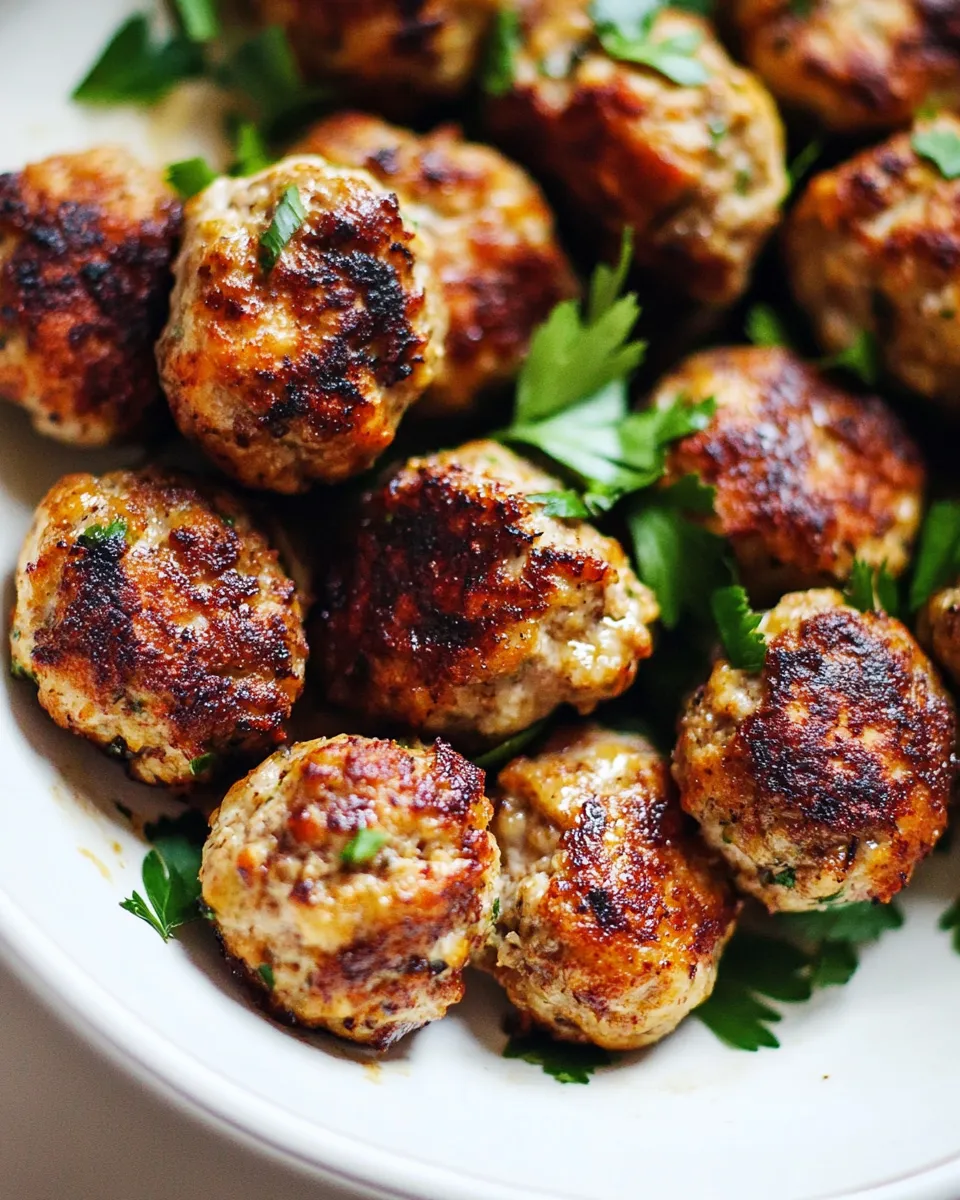Savory Chicken Meatballs (The BEST!) dish photo