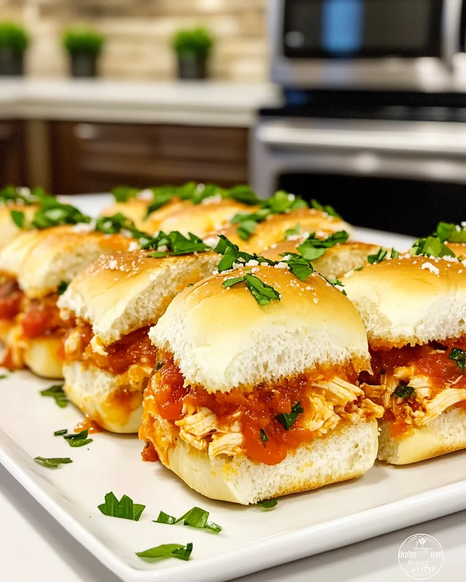 Easy Chicken Parm Sliders recipe photo