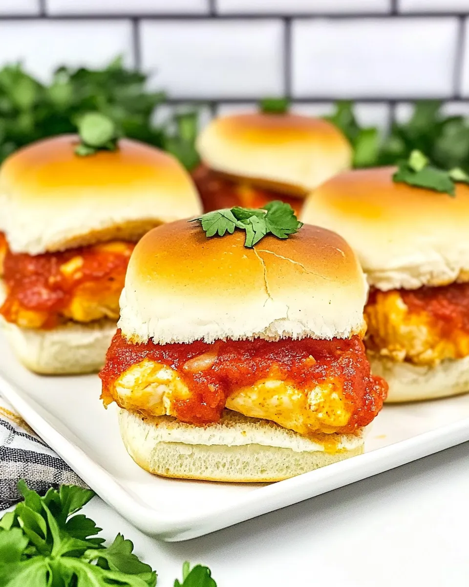 Delicious Chicken Parm Sliders shot