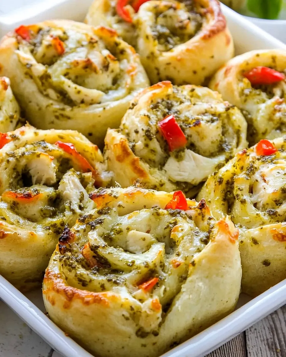 Homemade Chicken Pesto Pizza Rolls photo