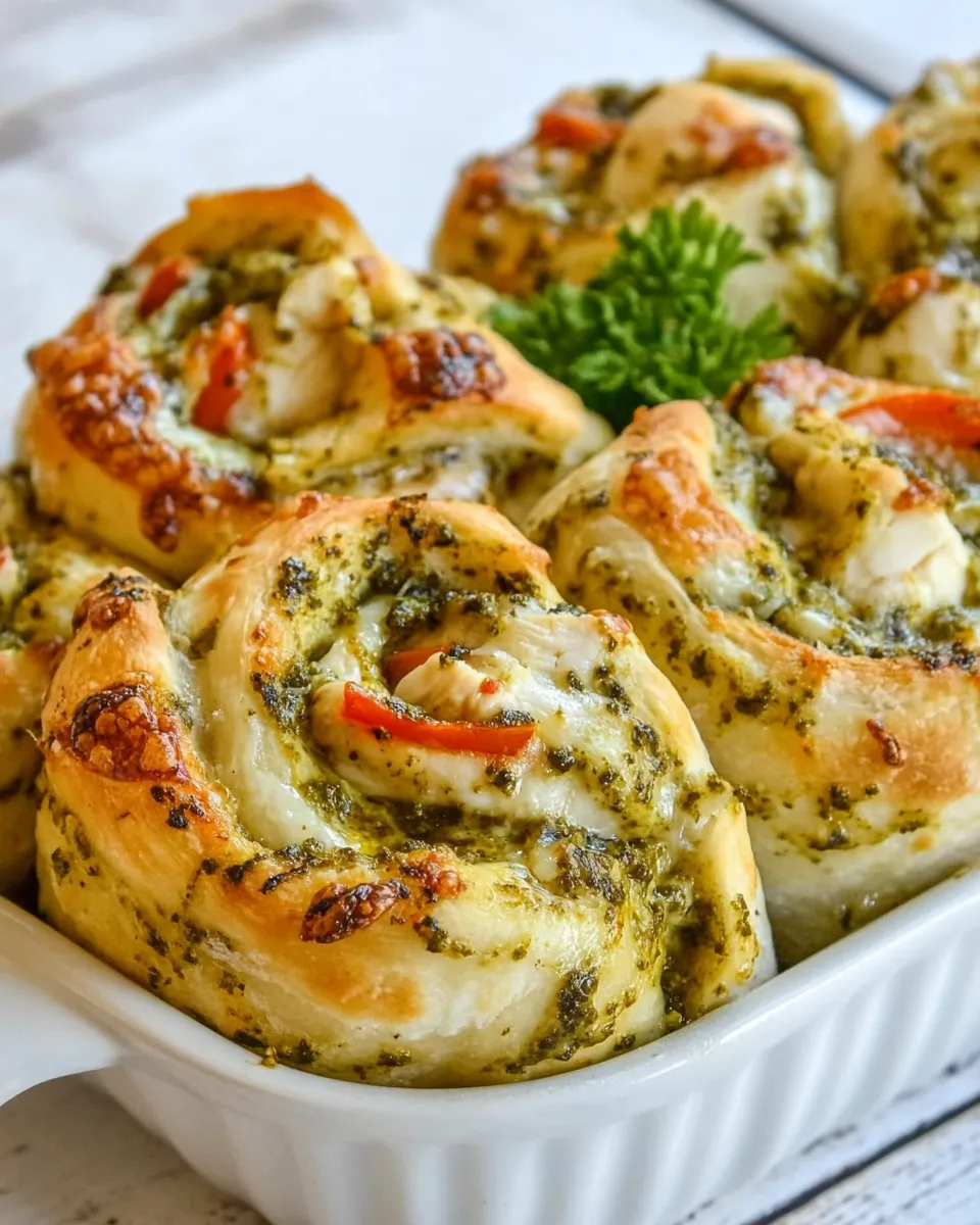 Delicious Chicken Pesto Pizza Rolls image