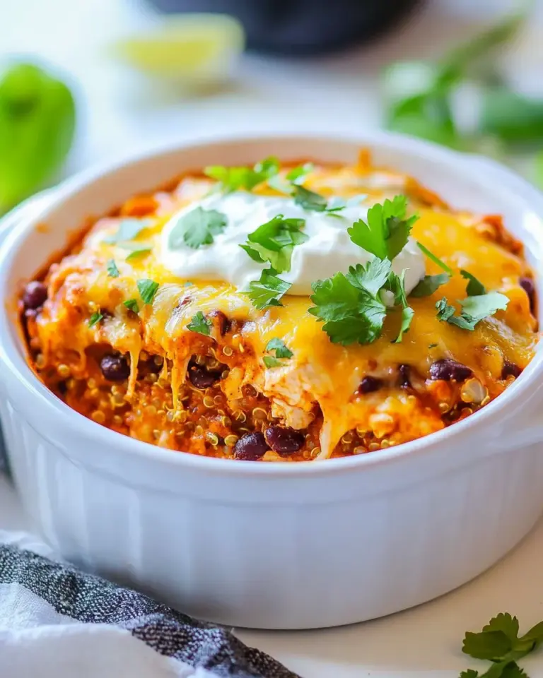 Homemade Chicken Quinoa Enchilada Casserole photo