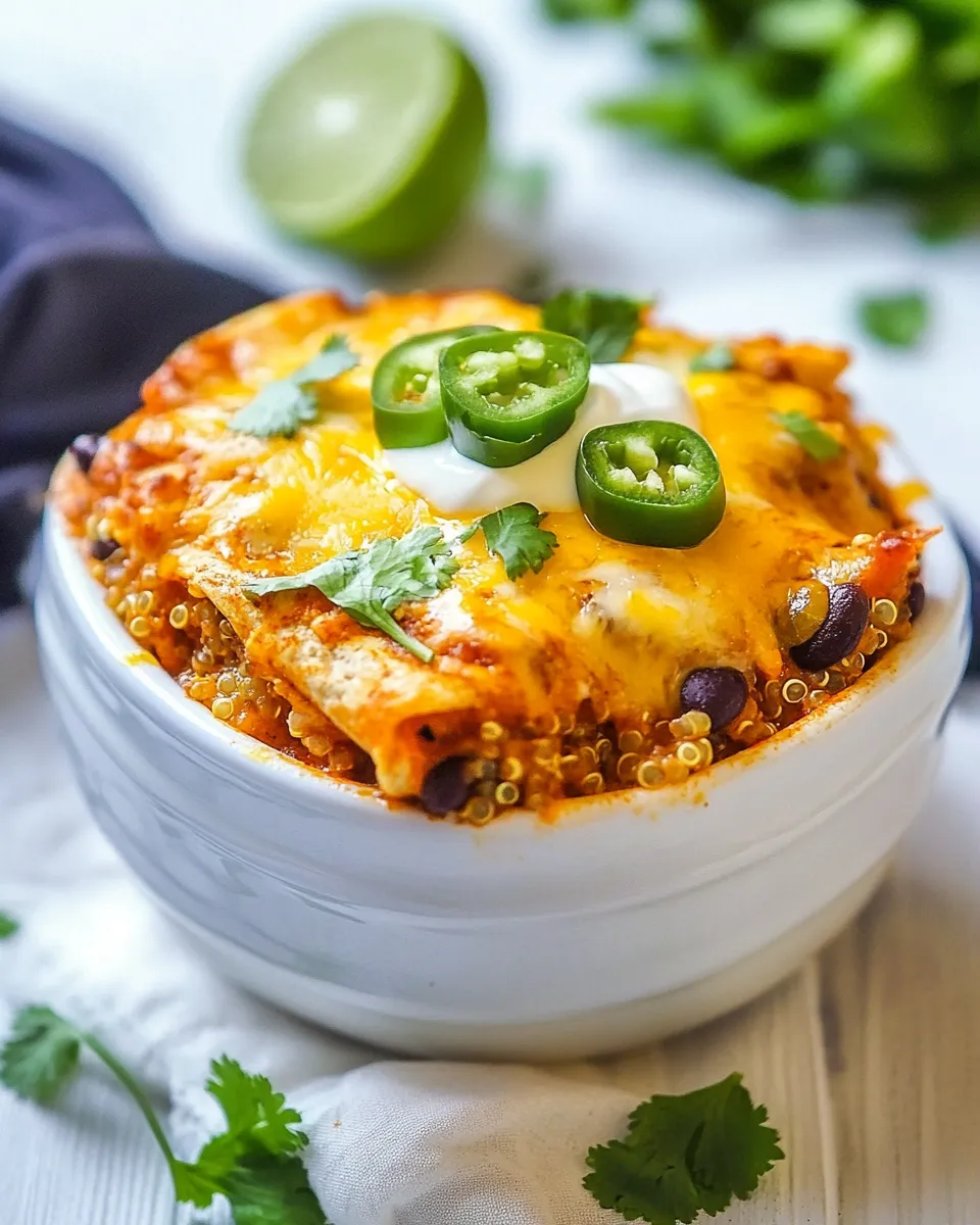 Easy Chicken Quinoa Enchilada Casserole recipe photo