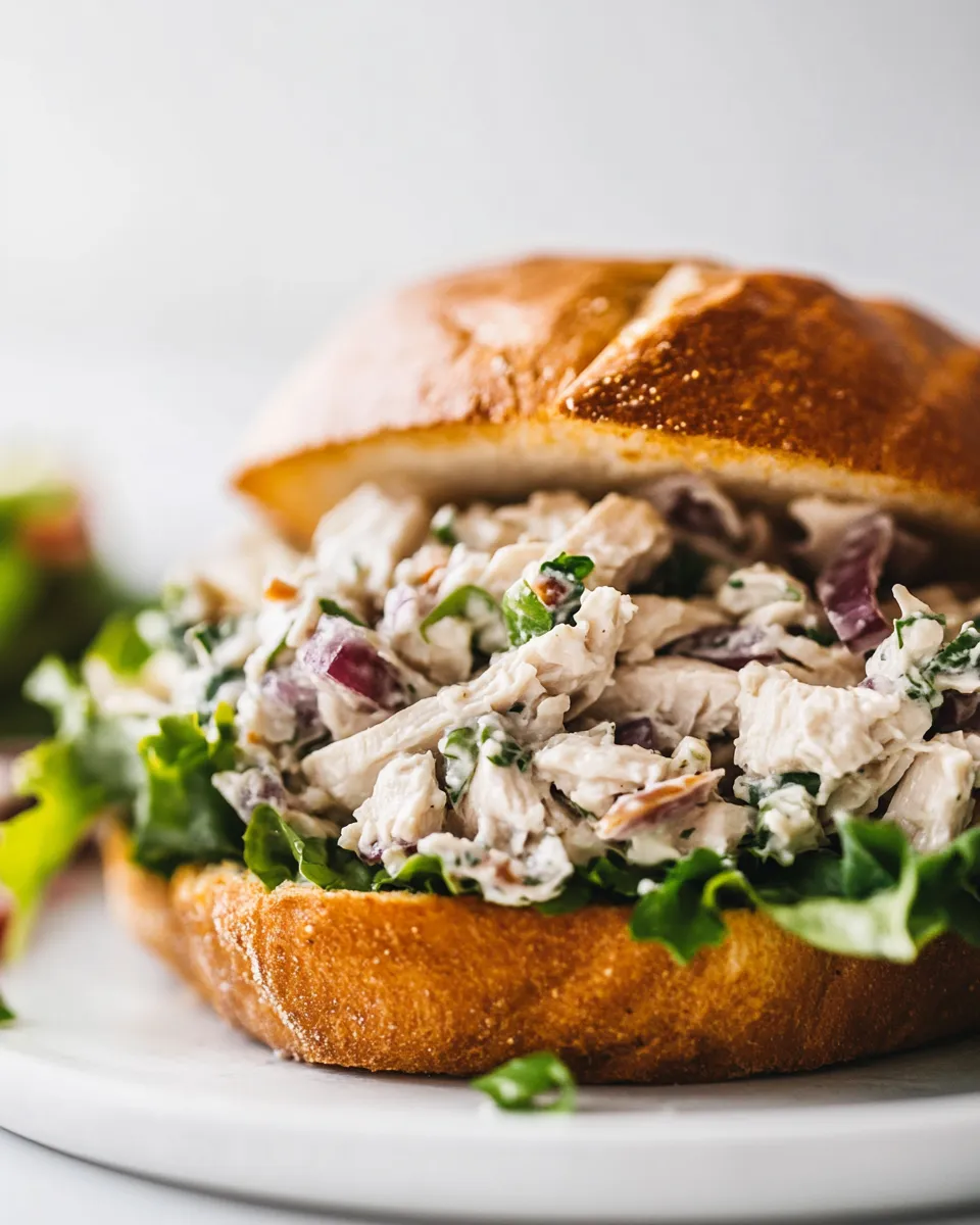 Homemade Chicken Salad Sandwich photo