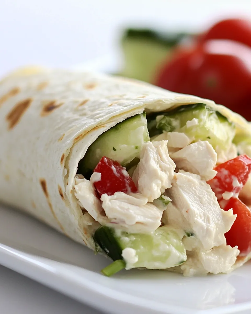 Easy Chicken Salad Wrap Recipe shot