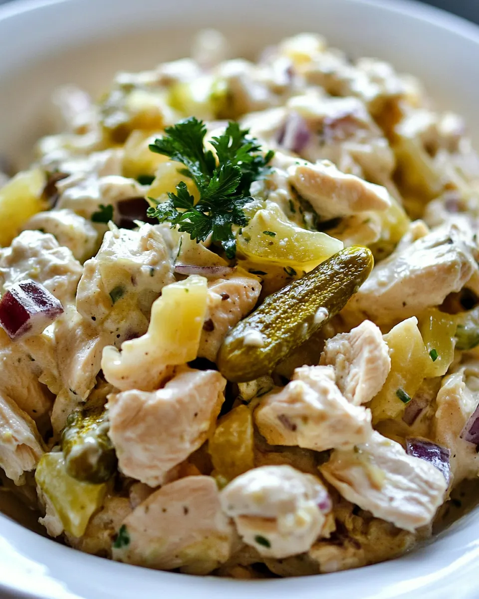 Classic Chicken Salad with Pickles Recipe image