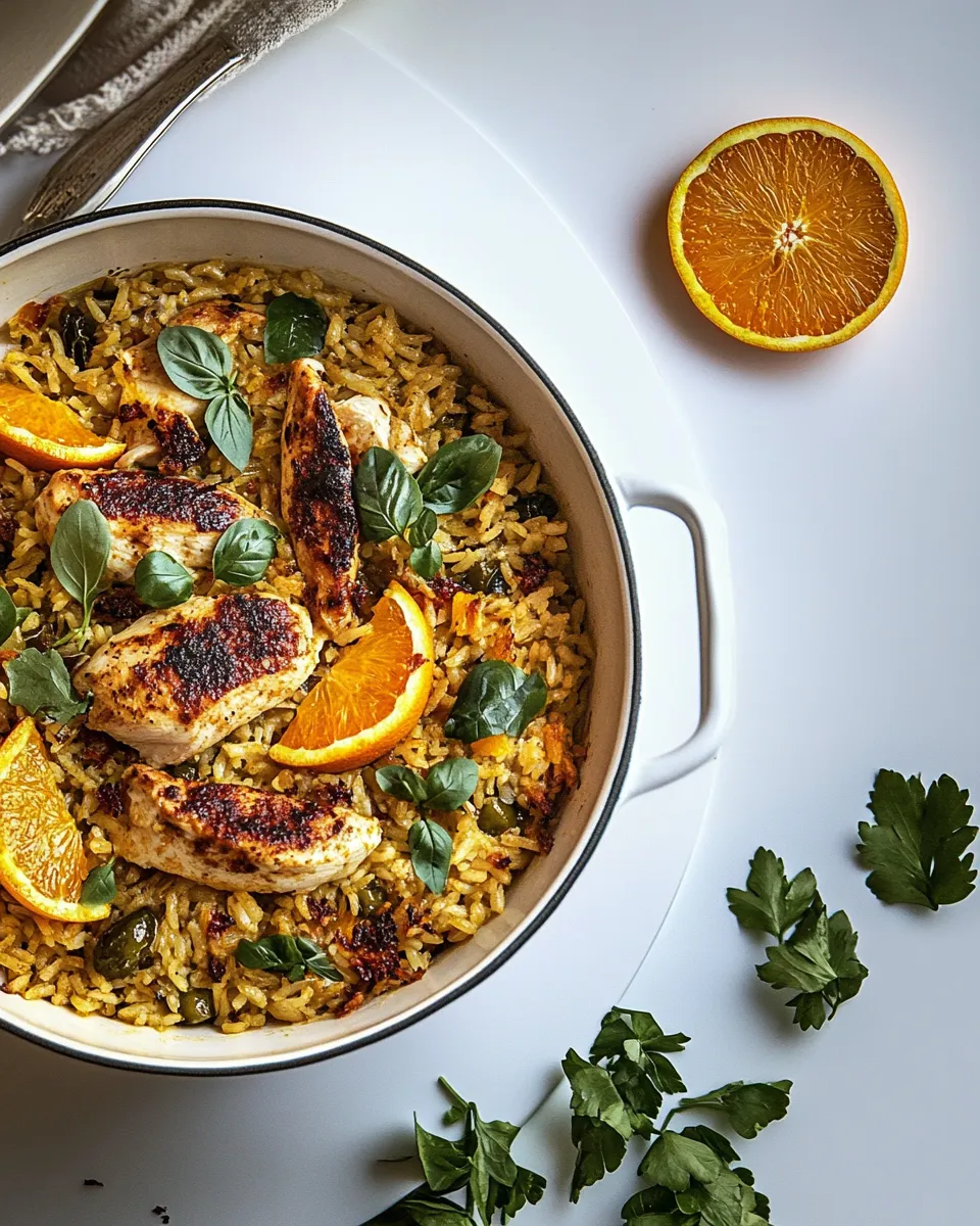 Easy Chicken & rice pilaf with orange & spices recipe photo
