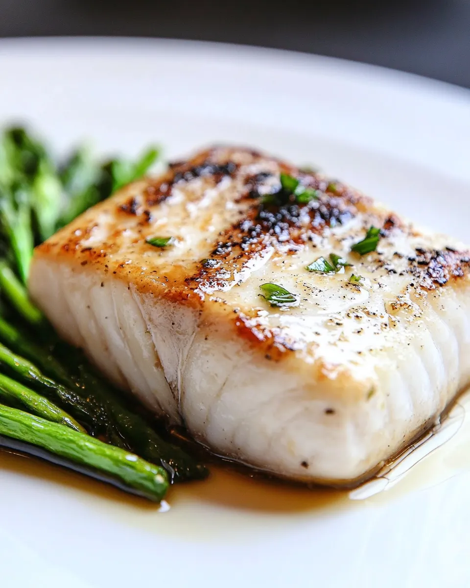 Delicious Chilean Sea Bass shot