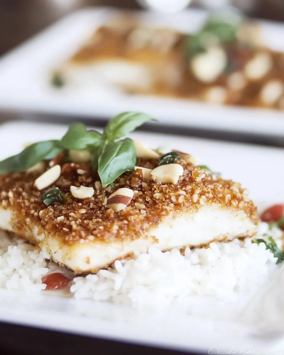 Delicious Chili Macadamia Crusted Tilapia image
