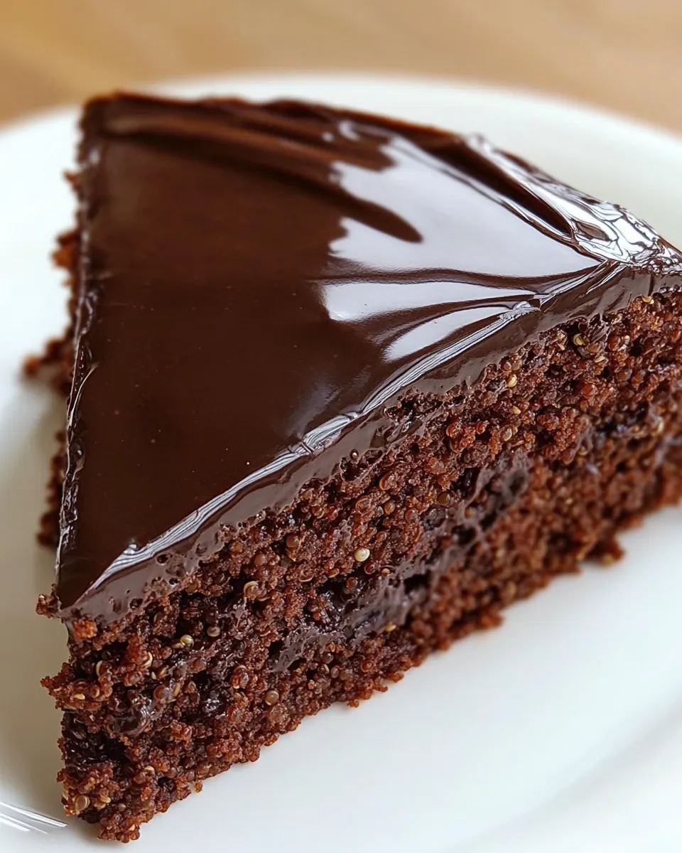 Delicious Chocolate Almond Quinoa Cake shot