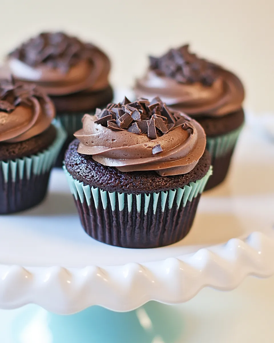 Homemade Chocolate Amaretto Cupcakes photo
