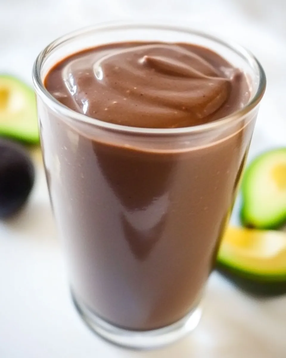 Homemade Chocolate Avocado Smoothie photo