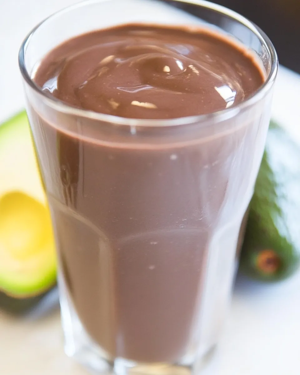 Delicious Chocolate Avocado Smoothie shot