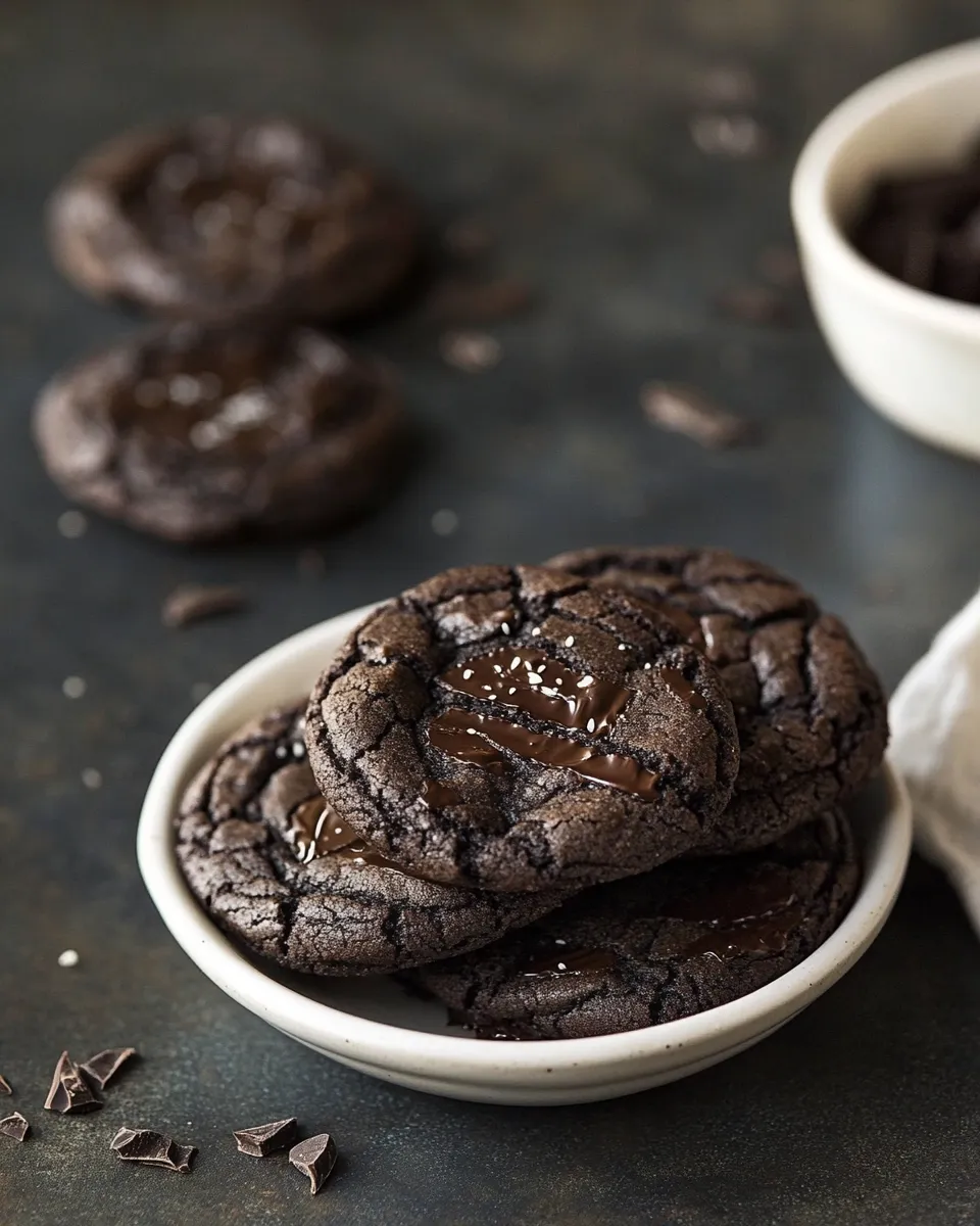 Tasty Chocolate Black Sesame Cookies dish photo
