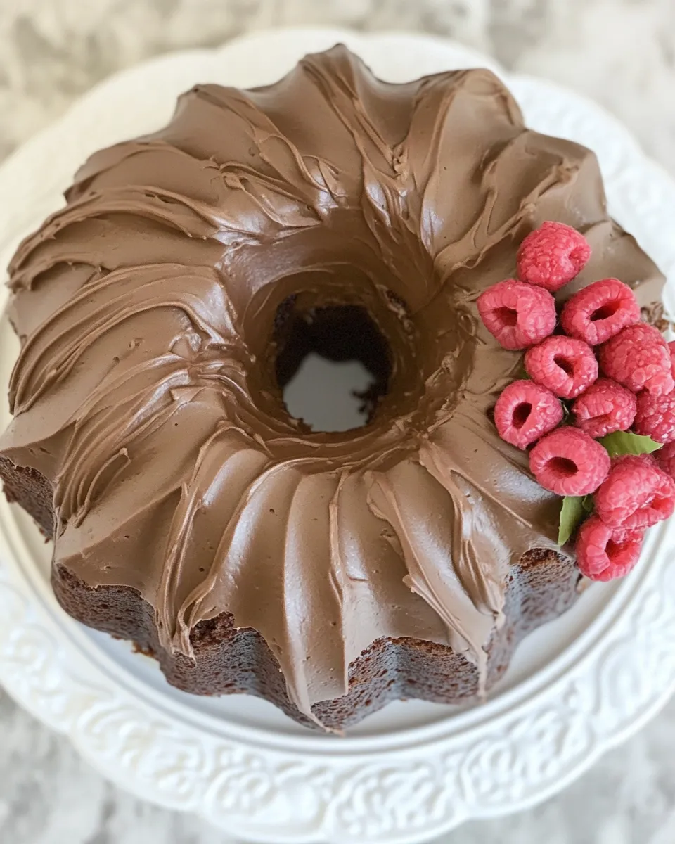 Delicious Chocolate Buttermilk Bundt Cake shot