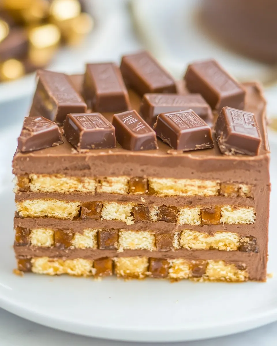 Easy Chocolate Candy Bar Icebox Cake recipe photo