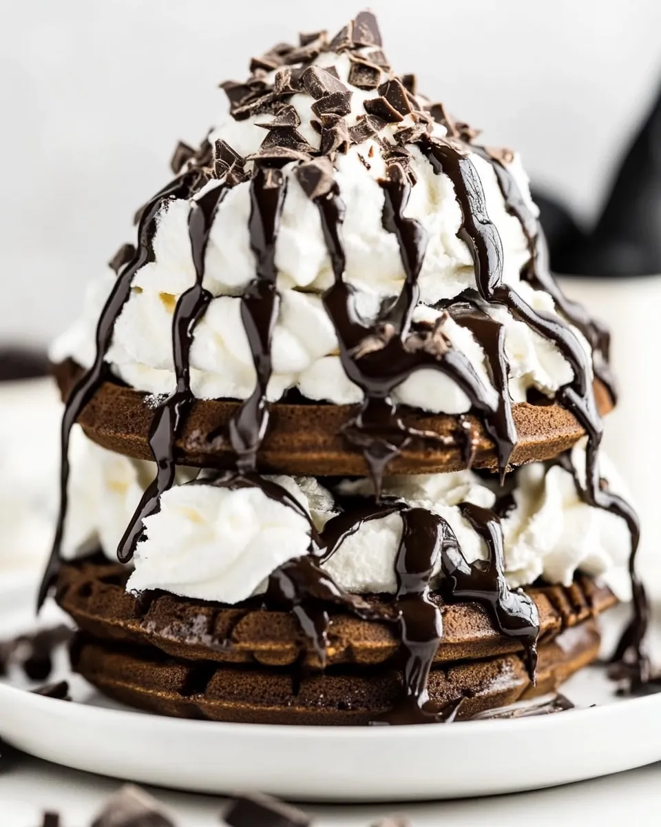 Delicious Chocolate Chaffle shot