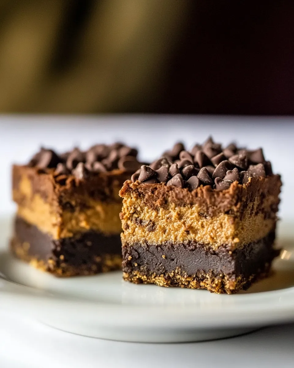 Classic Chocolate Cheesecake Bars With Butterscotch Chips image