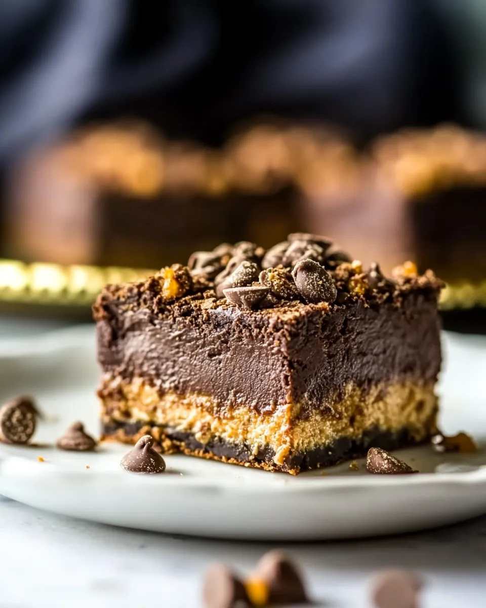 Easy Chocolate Cheesecake Bars With Butterscotch Chips recipe photo