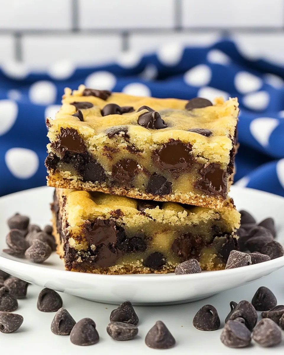Easy Chocolate Chip Gooey Cake Bars photo