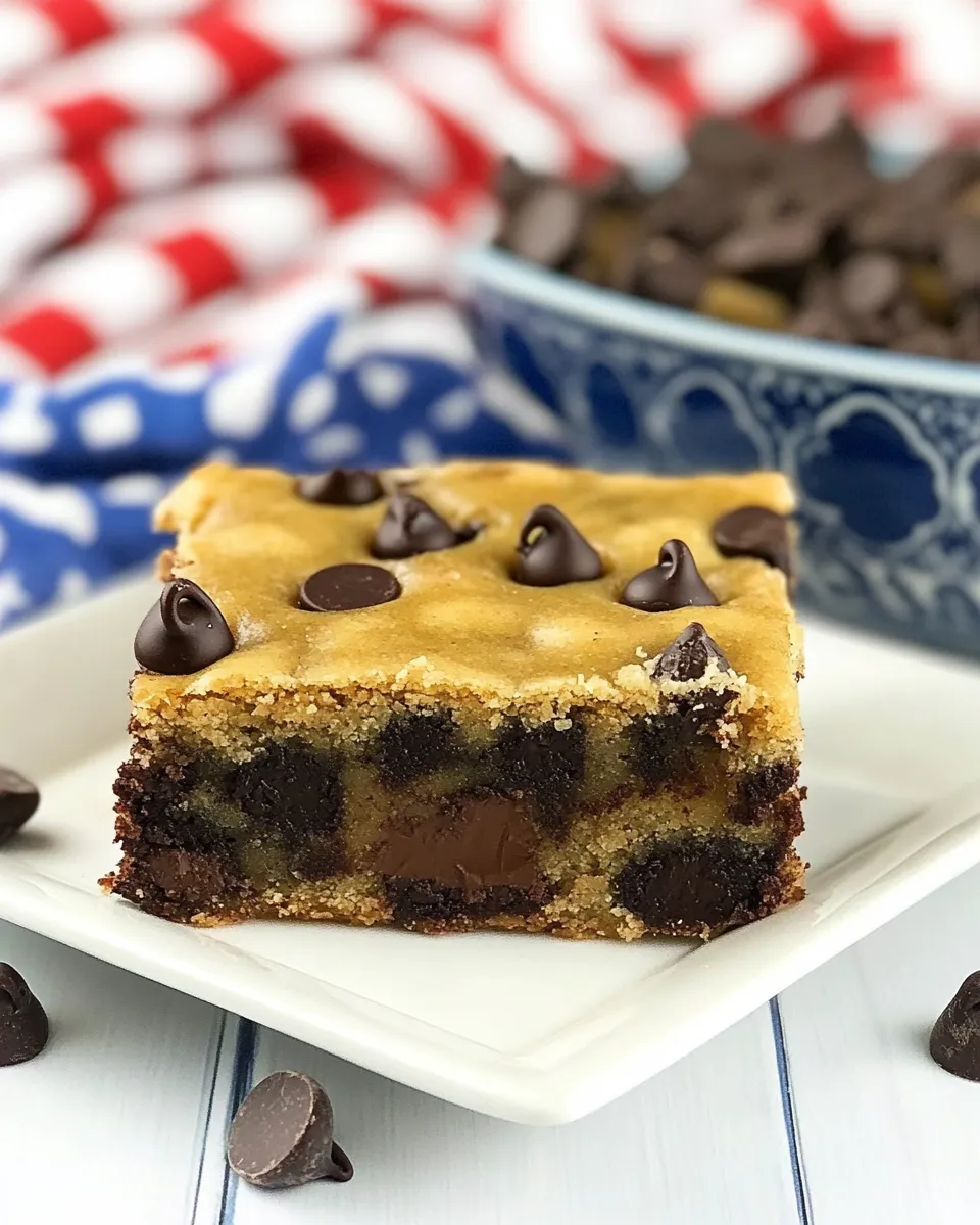 Ultimate Chocolate Chip Gooey Cake Bars recipe photo