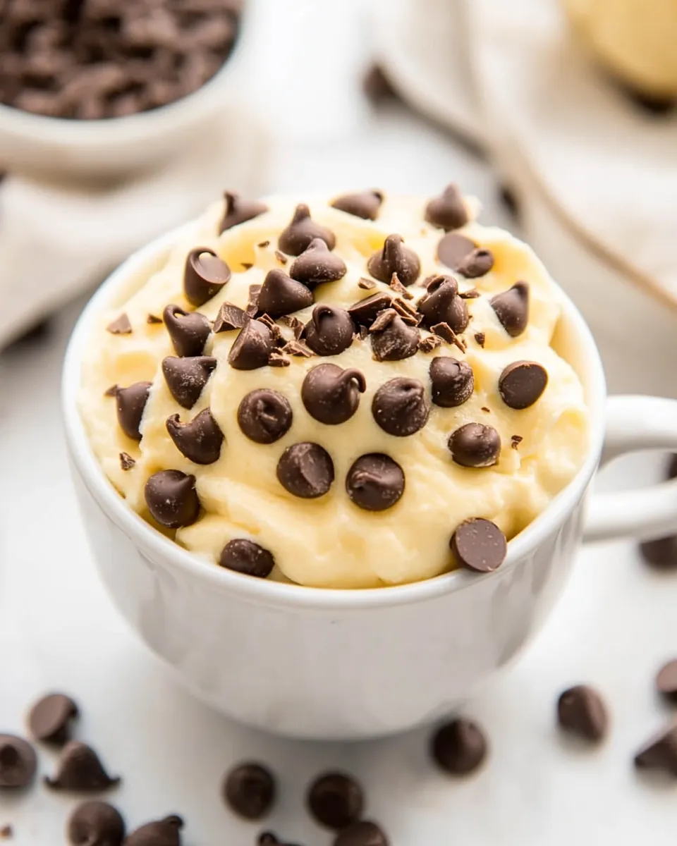 Delicious Chocolate Chip Mug Cake shot
